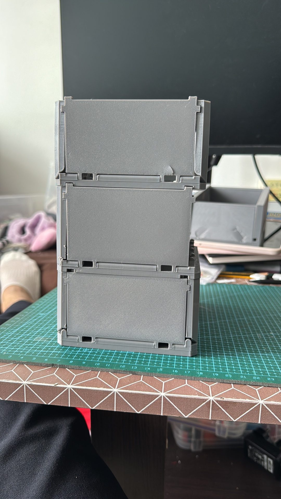 Three crates assembled