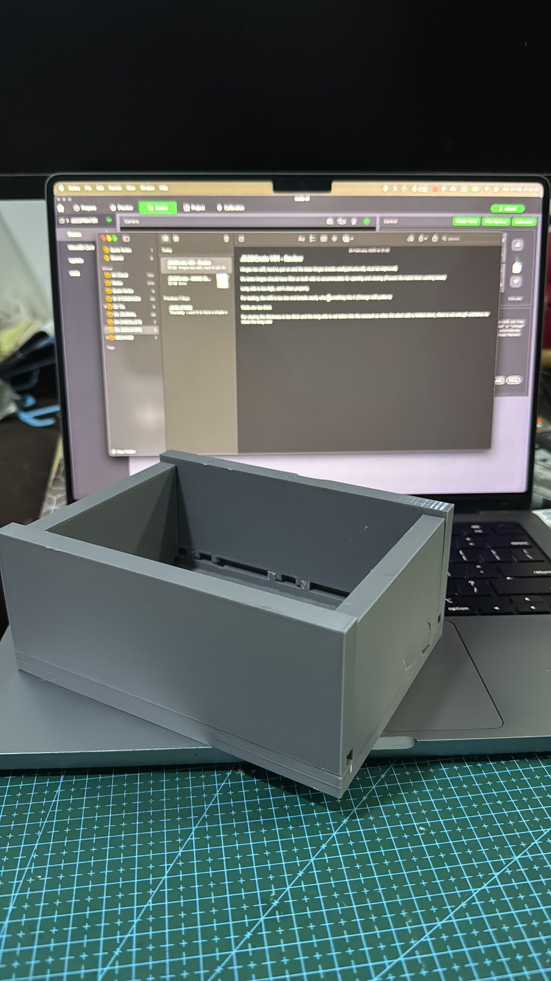 Crate as laptop stand