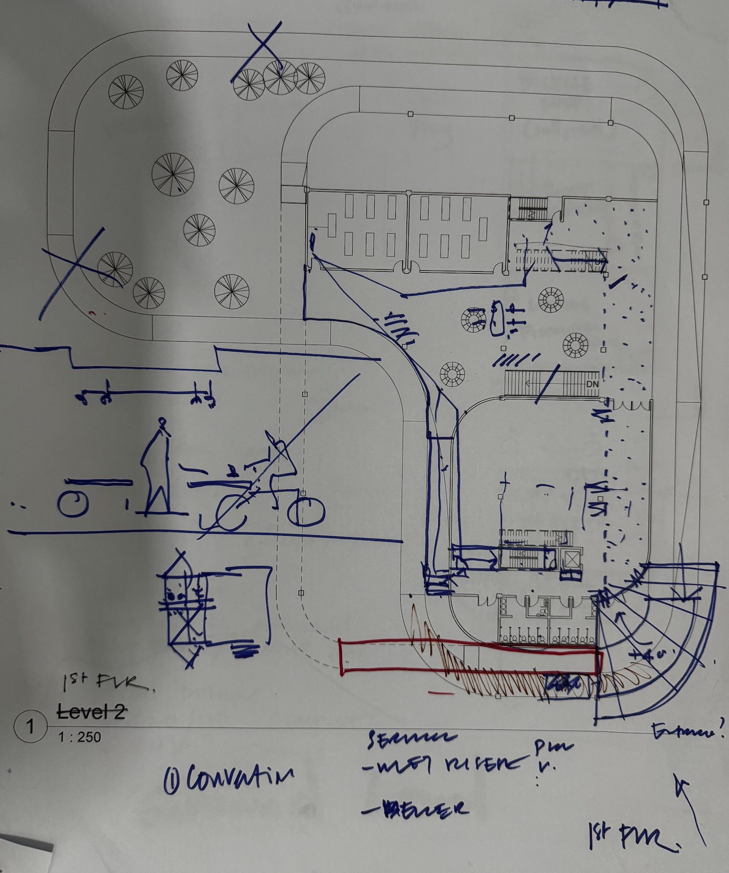 Sketch 4 — Level 2 floor plan study