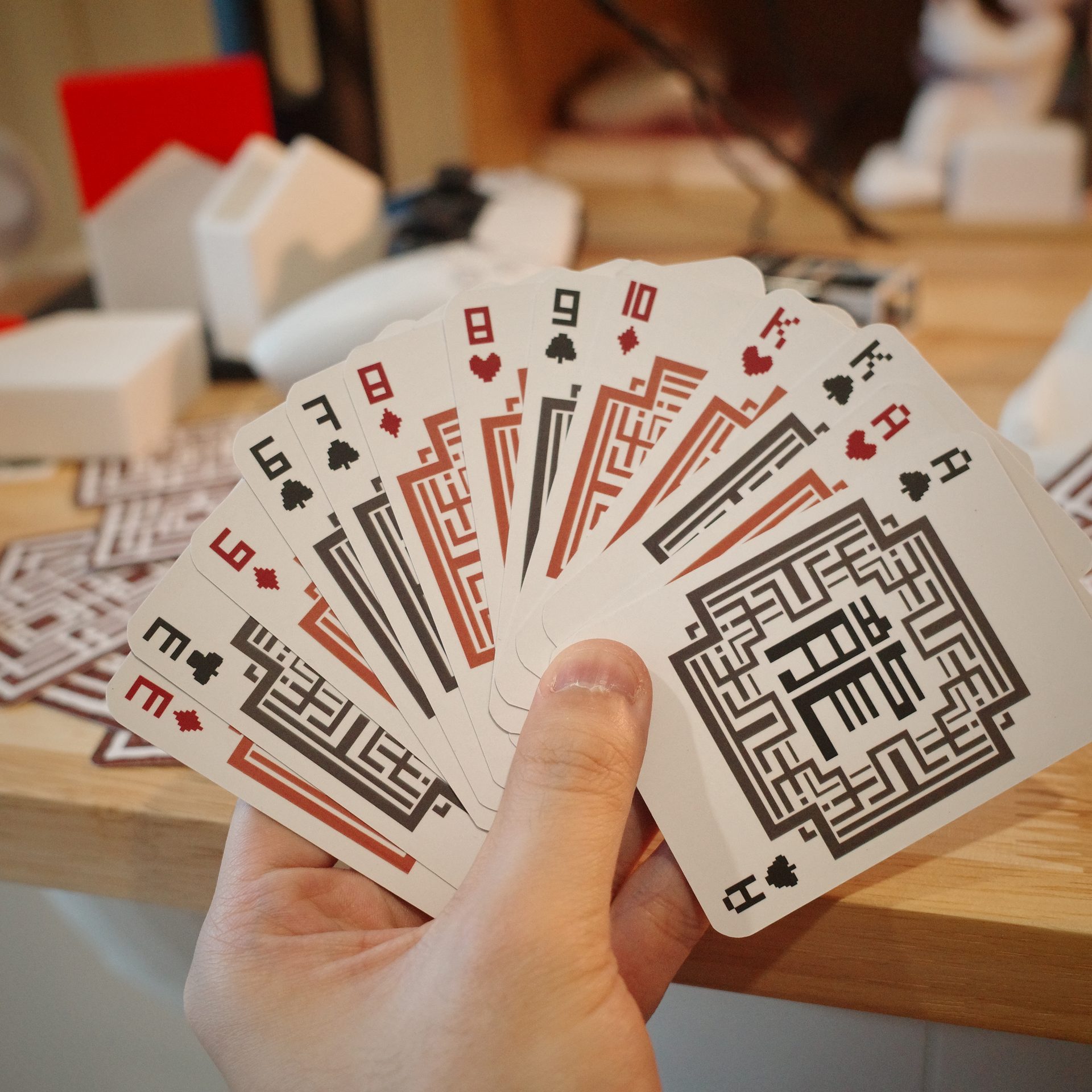 Full fan showing all suits