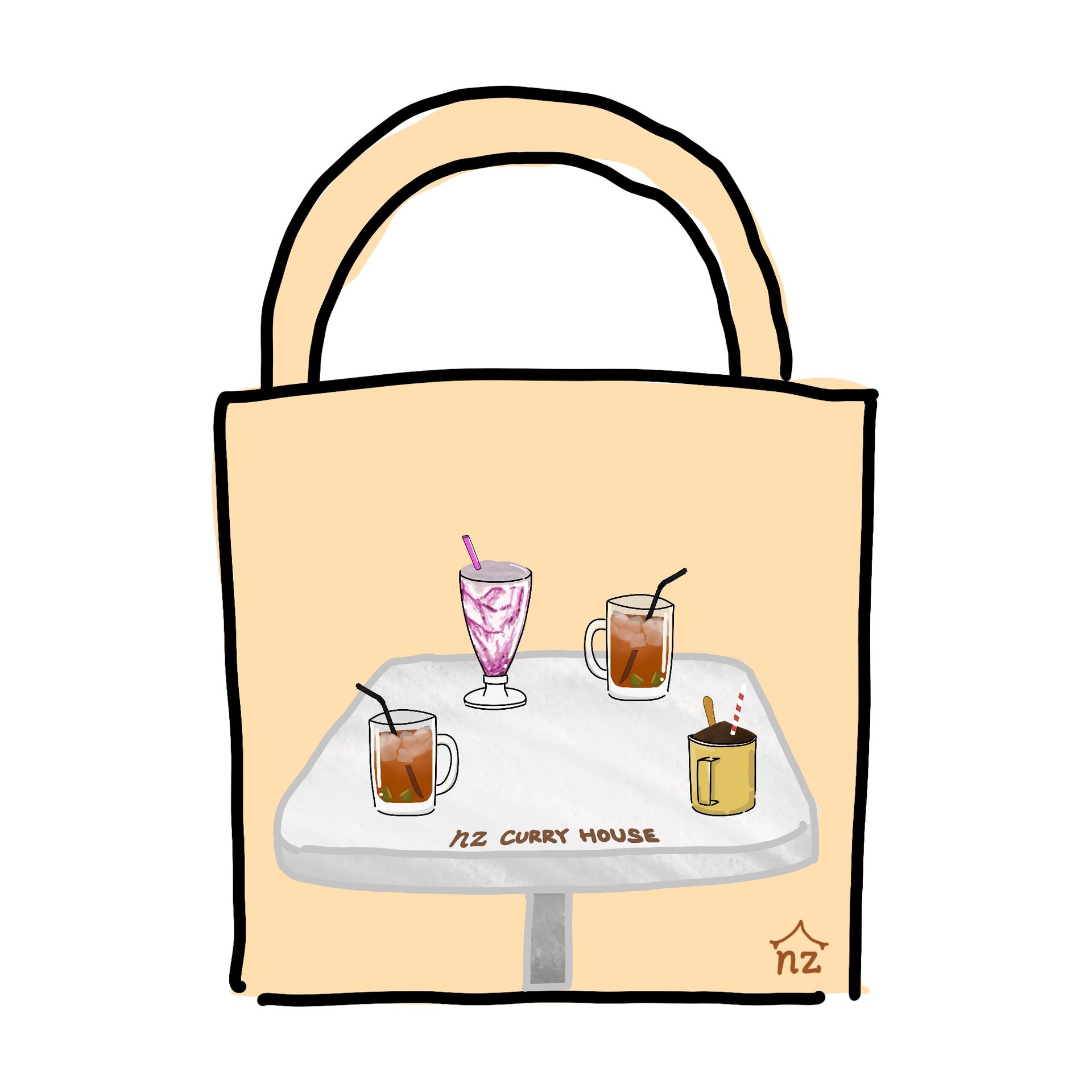Tote design: drinks
